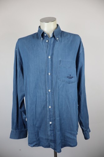 Trussardi, TRUSSARDI COTTON SHIRT SHIRT MEN XL MAN VINTAGE CASUAL JEANS DENIM COTTON
