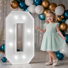 Marquee Numbers 3 Feet Tall, Cool White Light Up Numbers 0 for Party Number 0