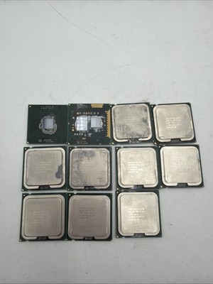 Lot of 11 Intel CPU Processors Core Duo, Pentium, Quad UNTESTED FOR PARTS!
