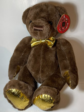 FAO Schwarz 160th Anniversary Dark Chocolate Brown Bear with Embossed Foot