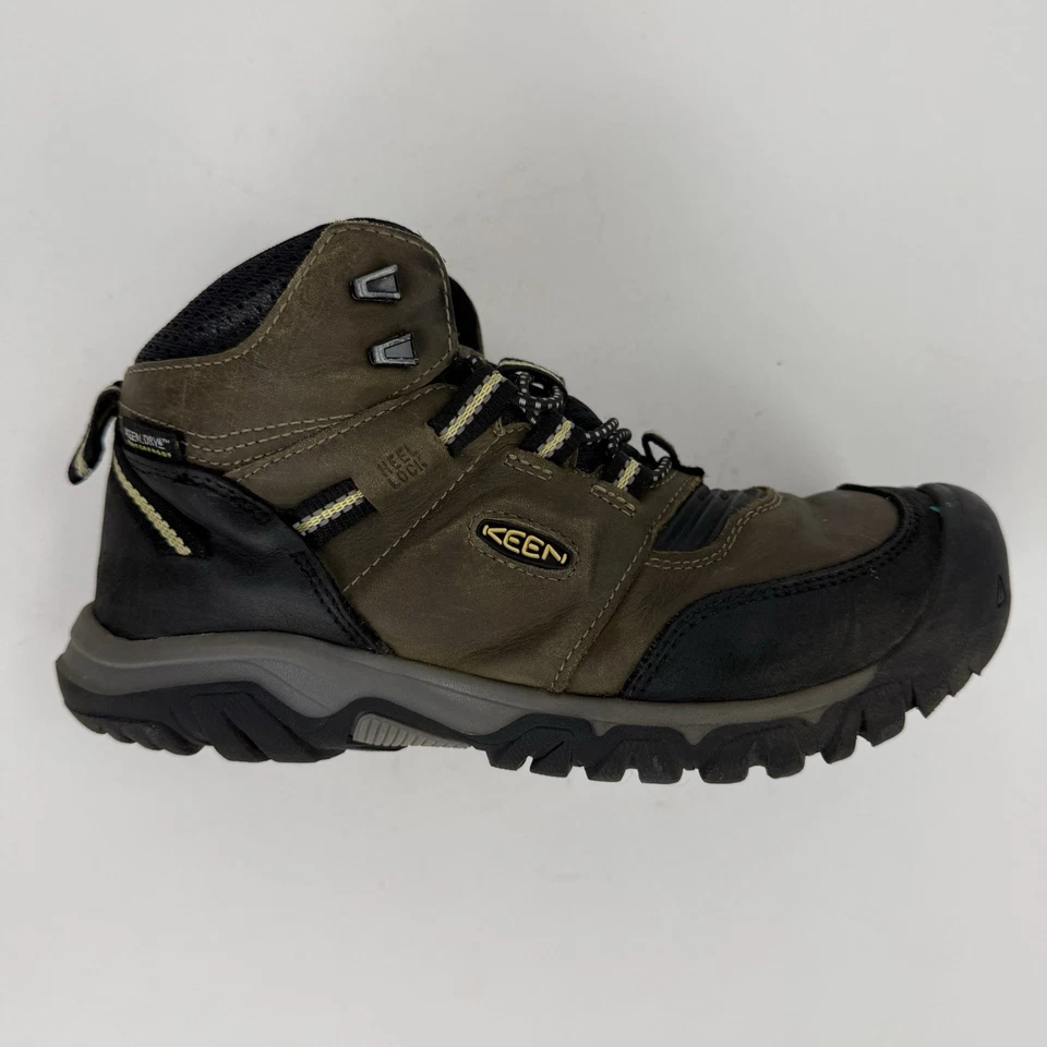 KEEN Big Kids Sz 3 Ridge Flex Waterproof Boots | Olive, Brown - Image 2 of 4