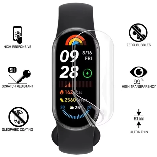 1-5PCS Pellicola Idrogel per Xiaomi Mi Band 9 8 7 Smartwatch Protezione Schermo - Foto 2 di 12