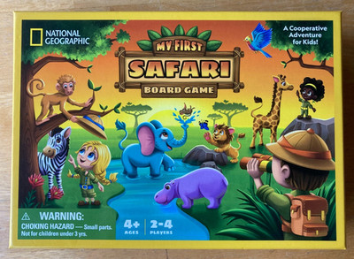 National Geographic My First Safari Board Game for Kids 4-6 Animal Game NEW