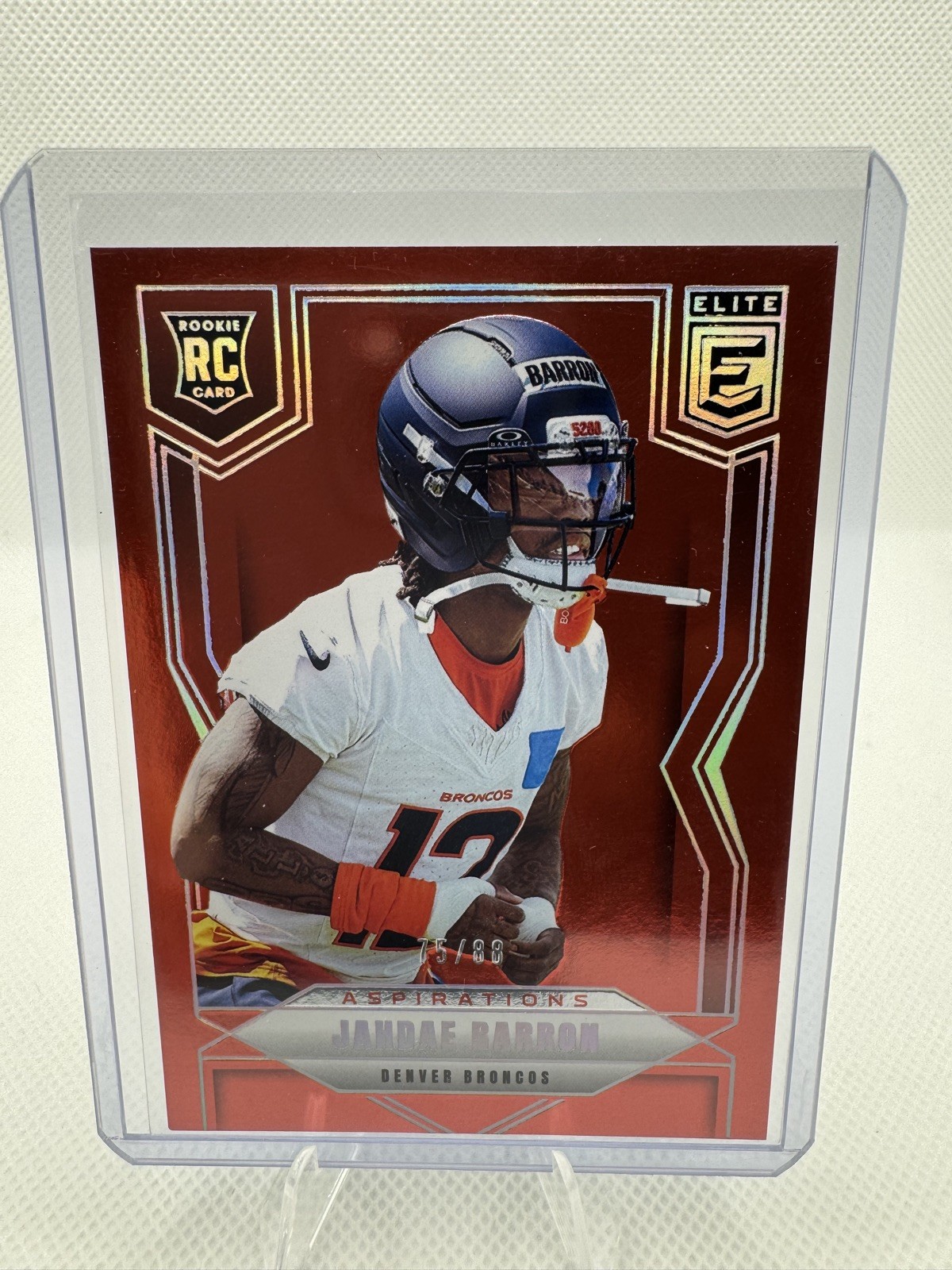 2025 Donruss Elite Jahdae Barron Aspirations Red 75/88