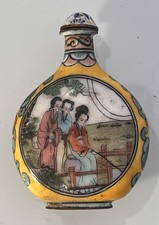 Chinesisches Snuff Bottle / Schnupftabakfläschchen – Porzellan – handbemalt