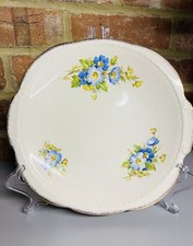 Vintage Swinnertons Serving Plate Majestic Vellum Blue Floral 1930s 26cm