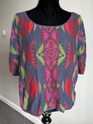 Ralph Lauren Denim & Supply buntes aztekisches Strickoberteil Pullover Damen Small