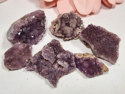 Turkish Amethyst ALACAM mine Turkey Druzy Crystal Cluster Lot 56g Total WT F