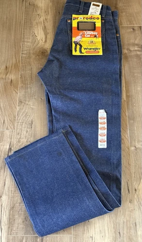 VINTAGE  Wrangler Men's 34 x 36 Cowboy Cut  Original Fit Pro Rodeo RIGID  Jeans