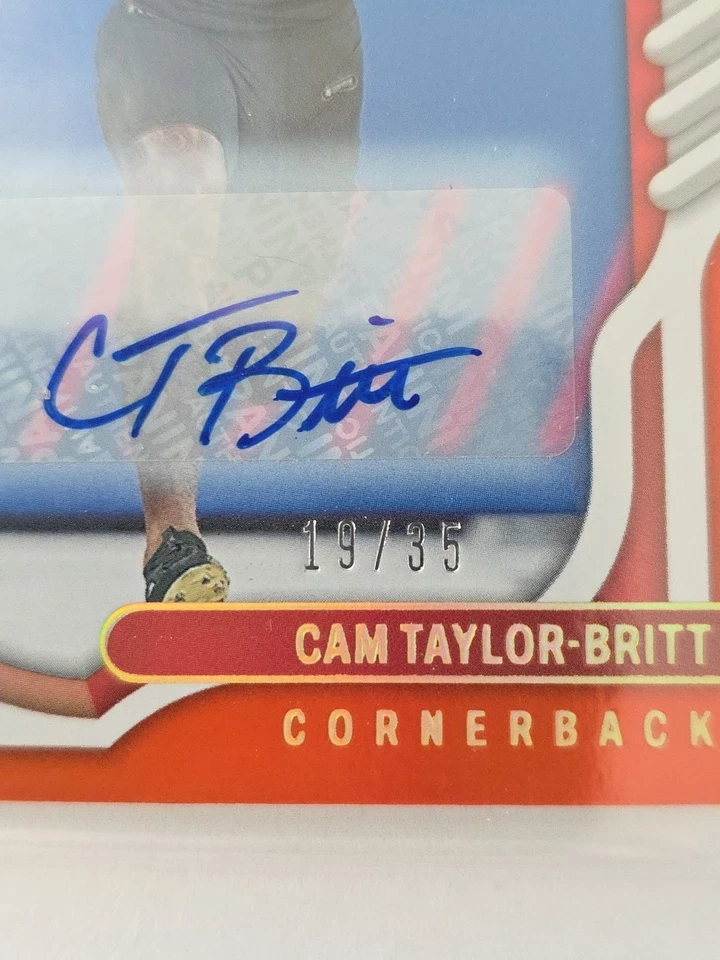 2022 Absolute Cam Taylor-Britt Rookie Auto /35 Cincinnati Bengals - Image 2 of 3