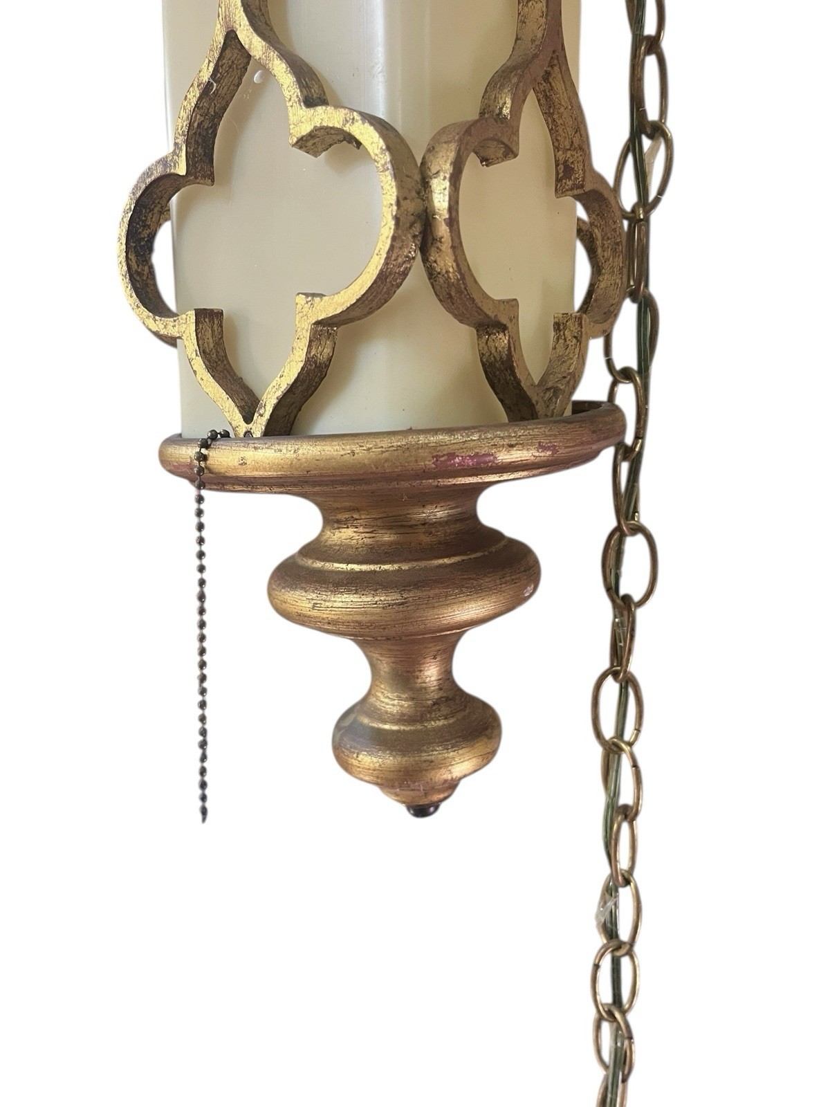 Swag Lamp Hanging Light Hollywood Regency Mid Century Modern Long Pendant