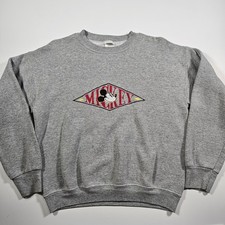 Vintage Mickey Mouse Sweater Grey Size Medium Embroidery 90's Disney
