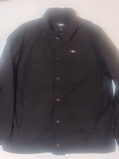 Vans Mens Torrey Skate Jacket Size Medium Black Snap Buttons, Two Pockets