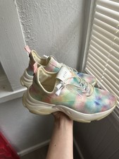 Steve Madden Pastel Pink And Blue Platform Slip On Sneakers