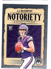 2024 Panini Mosaic J.J. McCarthy Notoriety #21 Rookie (RC) Minnesota Vikings NFL