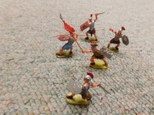Elastolin 40mm Roman Infantry attack group x5 Lot 4 BB