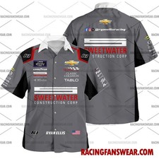 Ryan Ellis Nascar Racing 2025 Uniform Apparel Clothes Hawaiian Polo Shirts