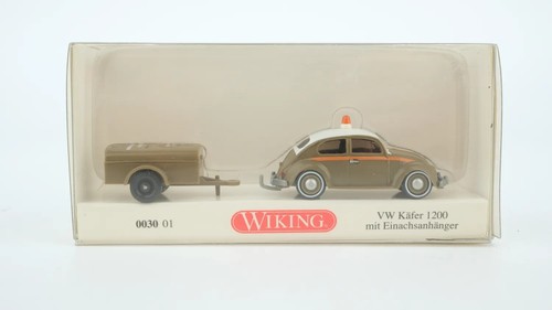 Wiking H0 003001 VW Escarabajo 1200 con remolque de un eje Schlotmann | Condition: Gebraucht