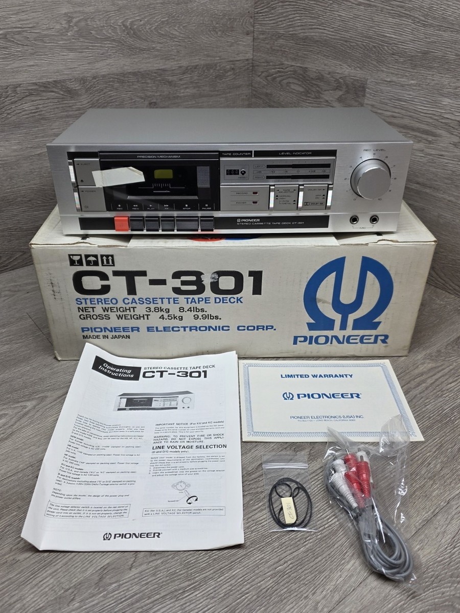 Pioneer CT-301 Stereo Cassette Tape Deck Vintage Rare Brand New