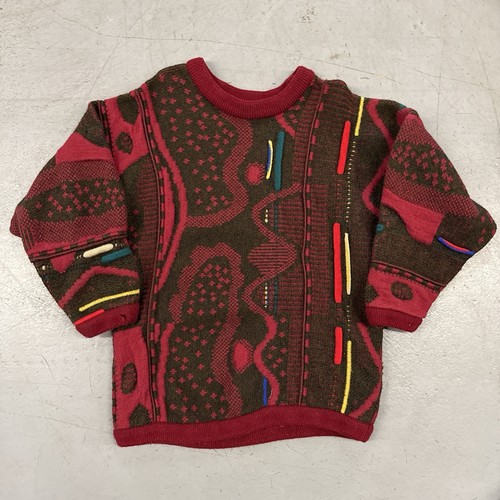 Vintage 80s CUGGI COOGI Pure New Wool 3D Knit Sweater True Medium Australia - Image 1
