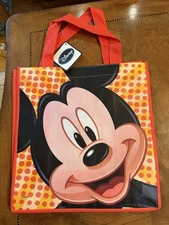  Mickey Mouse DISNEY REUSABLE TOTE GROCERY SHOPPING GIFT PARTY BAG 13½ X13 x 6½