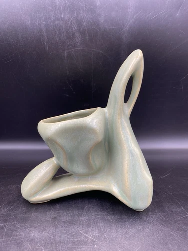 1950’s Roseville Art Pottery #558 Green Capri Mid Century Planter Vase