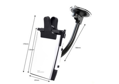 KLEMMBRETT NOTIZBLOCKHALTER NOTIZHALTER KFZ SAUGNAPF-BEFESTIGUNG m. Schwanenhals
