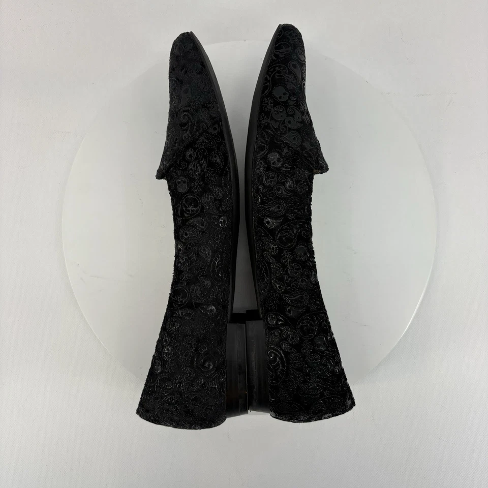 Zapatos planos de ballet Bellini de cuero con diseño texturizado para mujer talla 9 negros en relieve Foto 3 de 4