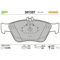 Valeo 301357 Bremsbelagsatz FüR Mercedes Benz C Klasse E SLK CLK W202 S202 W210