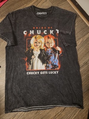 The Bride Of Chucky-  Chucky Gets Lucky  - Gray Shirt - Universal Studios -L