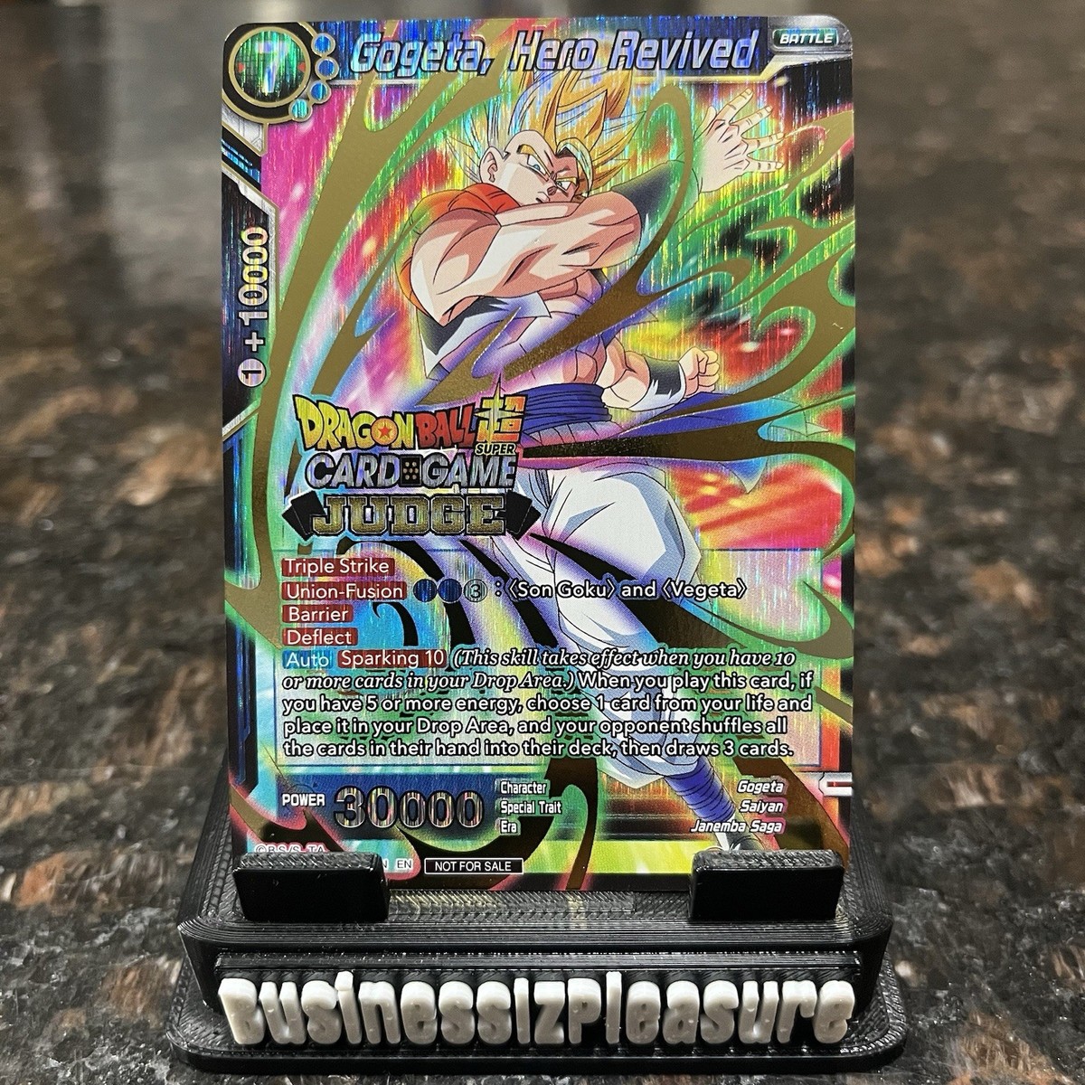 Gogeta Hero Revived BT5-038 JUDGE STAMP Foil Dragon Ball Super Card Game |  NM