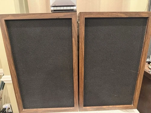 Custom Large Heavy Vintage Wood Speakers Audiophile MCM~TESTED POWERFUL AS F£*¥ - product listing photo
