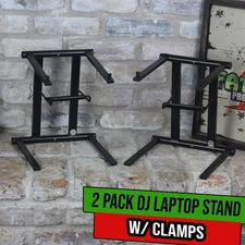 (2-PACK) Portable DJ Laptop Stand, PC Stage Gear Digital Mixer Controller Office