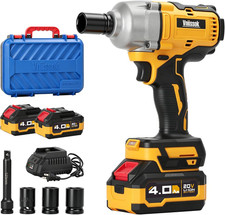 Cordless Impact Wrench 900ft-lbs 1200n.m 12 Brushless Impact Gun With 2x 4.
