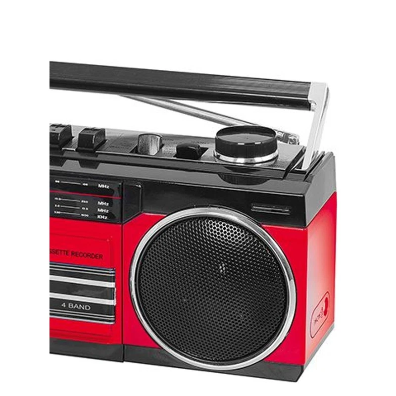 Radio Registratore con CASSETTA TREVI RR 501 BT Rosso Bluetooth Stereo USB SD, fotografia 9 di 9