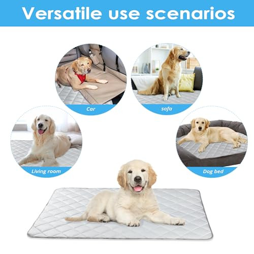 Dog Cooling Mat, Washable Dogs Cats Pet Non-Toxic Cooling Pads Summer Sleeping - Picture 5 of 8