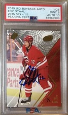 2019 UD BUYBACK Eric Staal #1/1 PSA 9 DNA 10 AUTO UPPER DECK SPX 2015