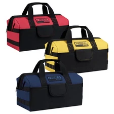 HISEA 3Pack Heavy Duty Tool Bag Wide Mouth Tote Waterproof Hard Bottom Organizer