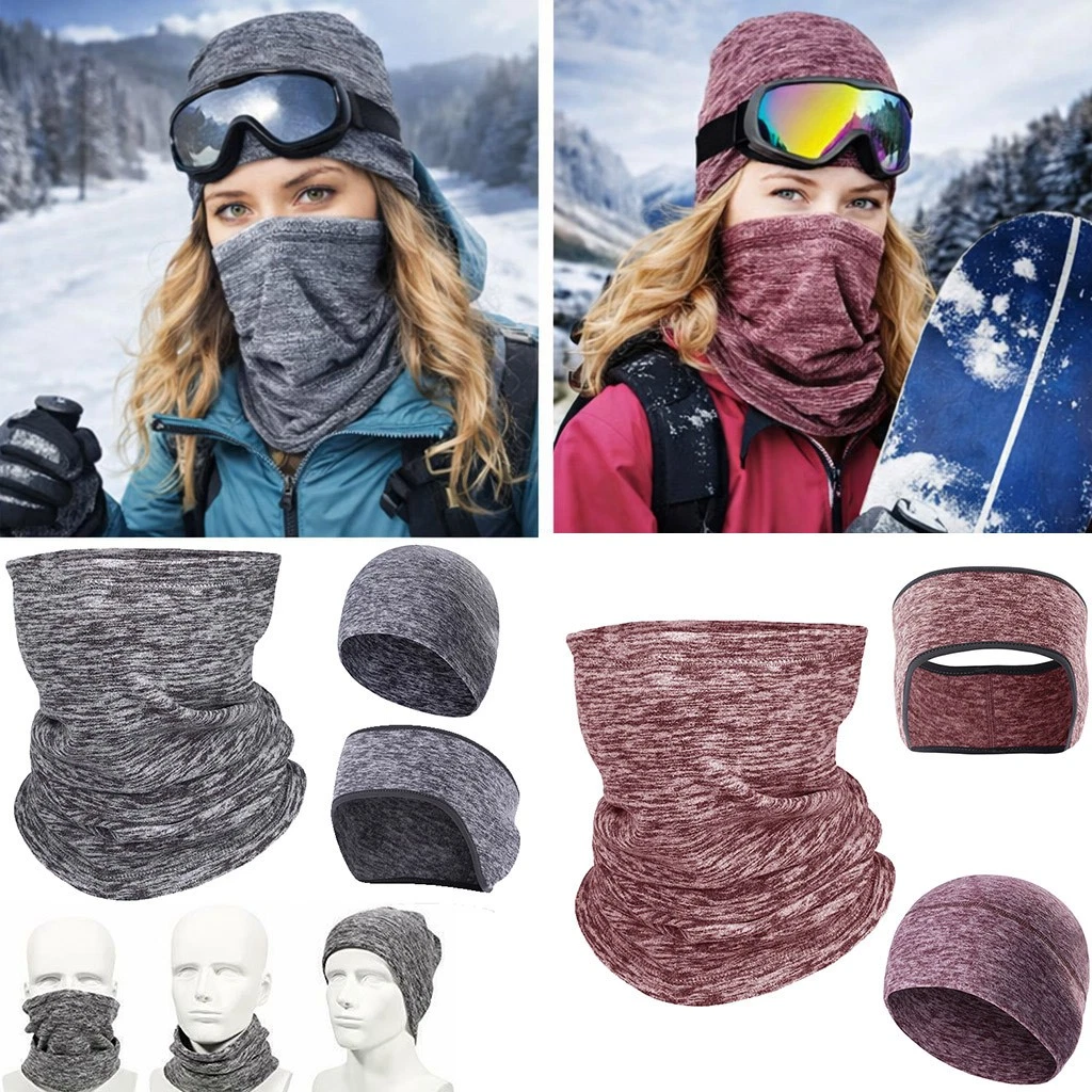 Holiday Gift Winter Hat Neck Warmer Headband Set Men Women