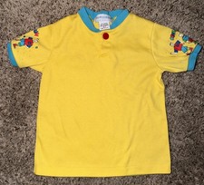 Vintage 90s Oshkosh B  Gosh Toddler Shirt 4T Yellow Ringer Tee Made In USA Retro