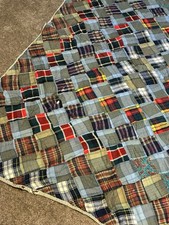 Antique Handmade 65 X 78 patchwork Star Beautiful Quilt