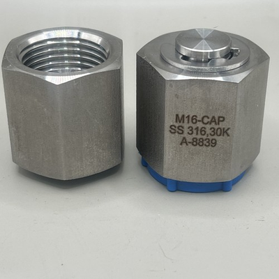 #ad M16 Hydraulic Cap Stainless Steel 316 3 4” 30K A 8839 Lot Of 2 $15.20