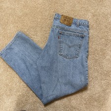 VTG Levi’s 505 Jeans Men’s 38x30(36x27) Orange Tab Light Wash Denim Made in USA