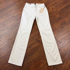 NYDJ Jeans Women 6 White Straight Mid Rise Lift Tuck Stretch Denim Marilyn 27x32