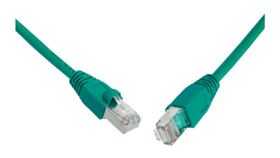 Patchcord CAT5E SFTP PVC 1m zielony snag-proof C5E-315GR-1MB