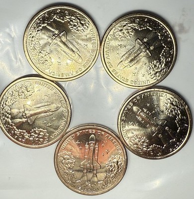5x 2025 Florida $1   Space Shuttle BU Coins   Rare U.S. Mint Innovation Lot