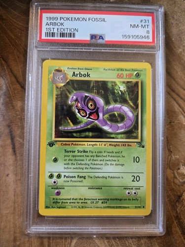 Arbok (1st Edition) graded PSA 8 for sale on eBay