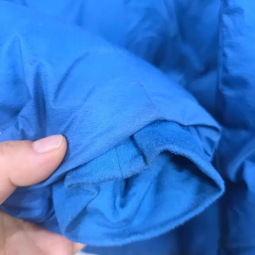 Unbleached Blue Uniqlo Hooded Puffer Jacket, Men thumbnail 5