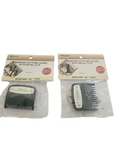 Wahl Premium Clipper Cutting Guides Guards Metal Clip 2pc Set  #1/2 & #1 