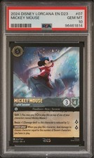 2024 Disney Lorcana D23 Mickey Mouse Playful Sorcerer 07 PSA 10 Gem Mint Promo